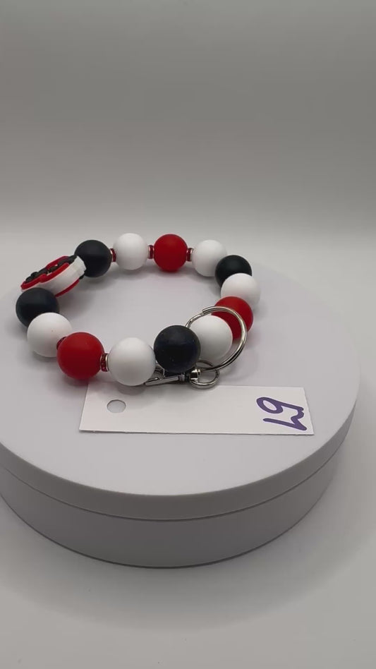 Rightful Wristlets / Red, White & Paws