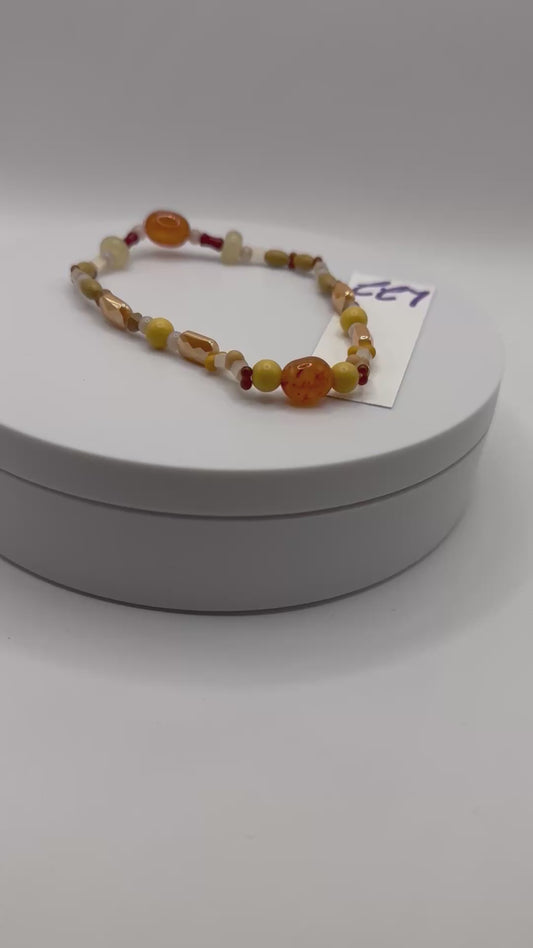 Bright-Full Bracelets / Brown & Pearl